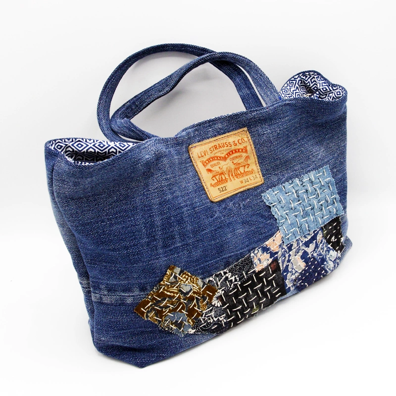 Borsa Sashiko Jeans Sara Basilico